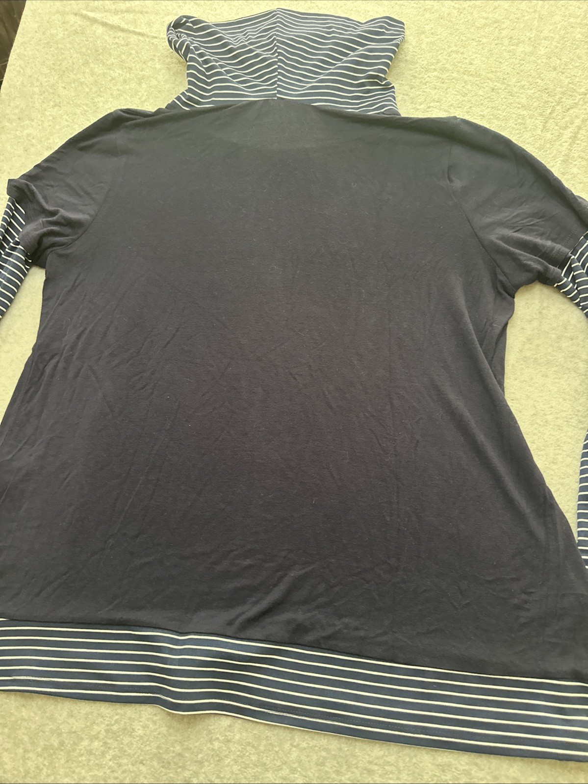 Celeste Shirt Dark Blue With Stripes Long Sleeves Size 2xl Pre-owned
