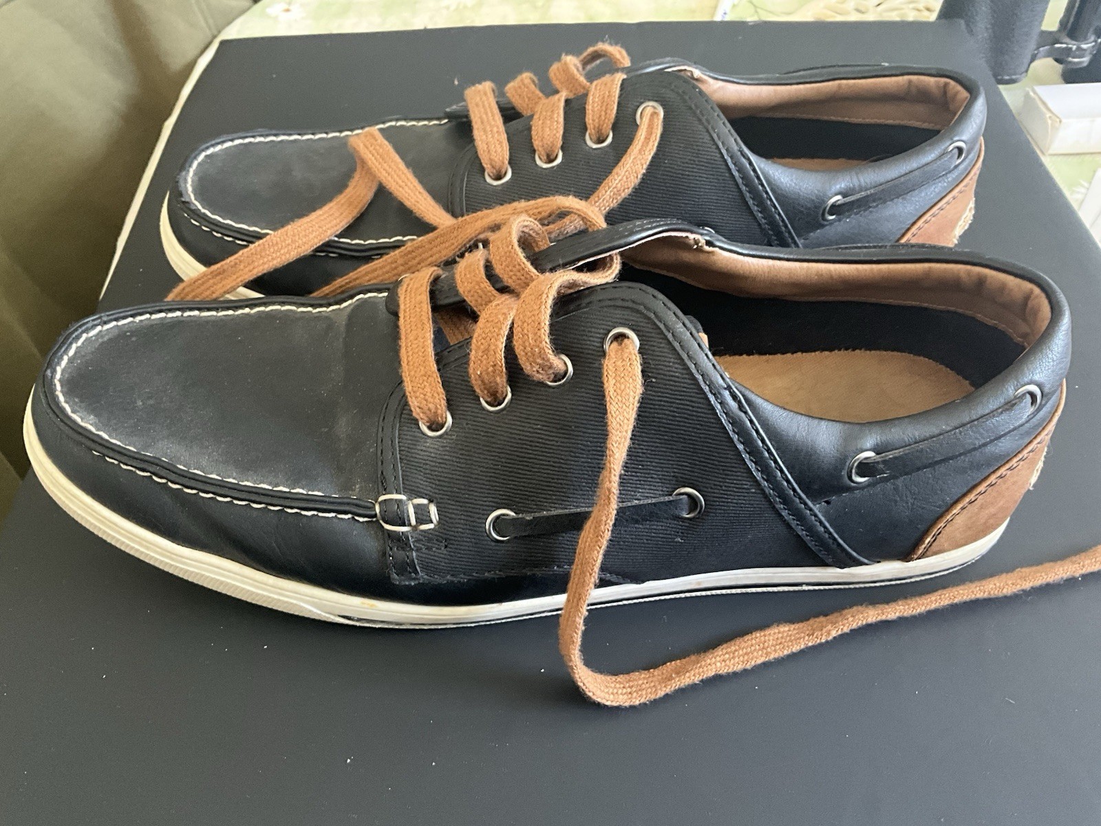 SONOMA GOODS FOR LIFE MENS BLACK CASUAL LACE SHOES SIZE 10 VERY NICE CONDITION