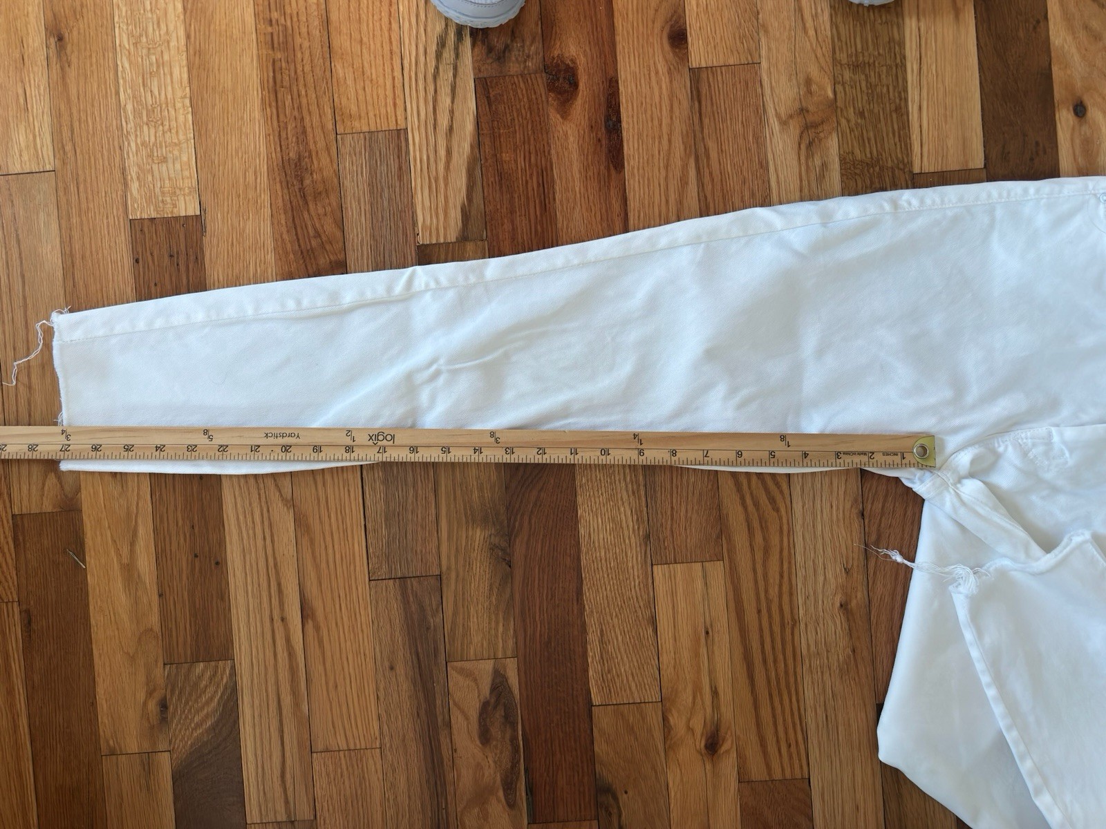 Mother Women’s White Glass Slipper High Waisted Looker Ankle Fray Jeans Size 27