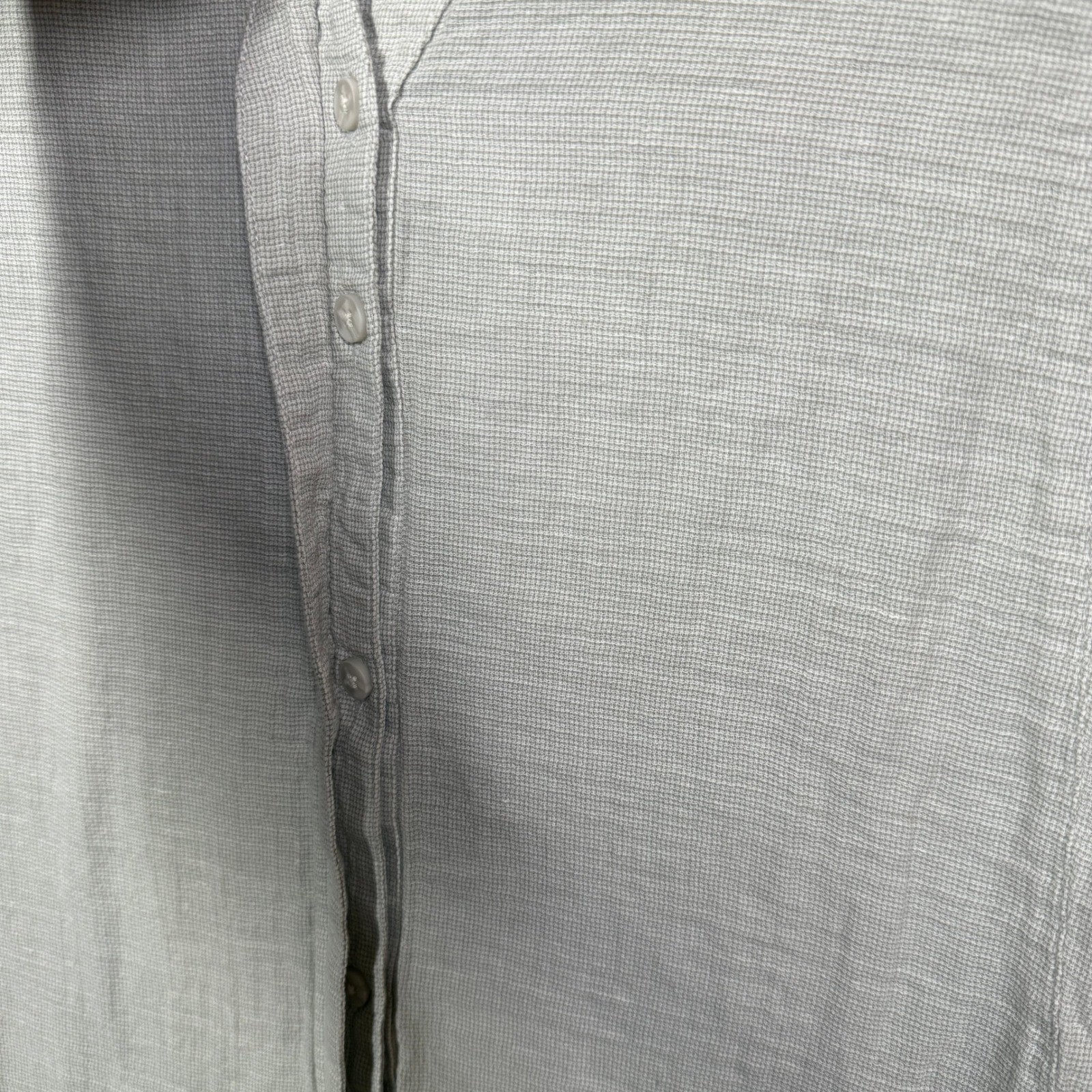 Nau Vest Organic Cotton Hemp Size L Beige Sleeveless Button Front Top