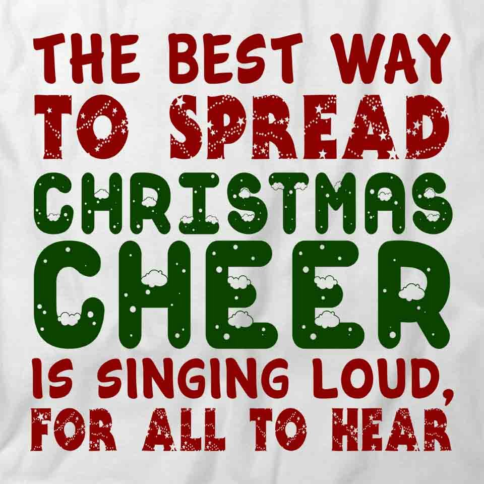 SPREAD CHRISTMAS CHEER TShirt Tee Short-Sleeved Cotton HOLIDAY CLOTHING S1WSA397