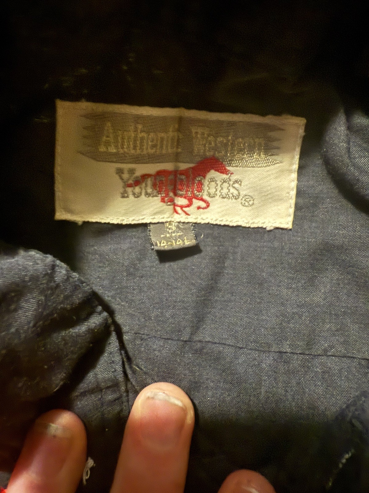 VTG authentic western Youngblood Embroidered Roses WesternShirt Black L Pearl70s