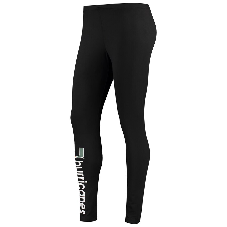 G-lll NCAA Miami Hurricanes Black Leggings with School Name/Logo Large