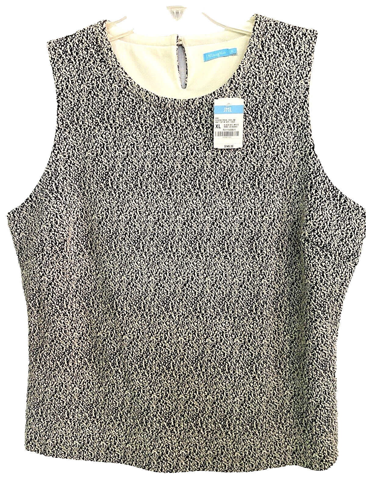 J McLaughlin Sleeveless Tweed Black Multicolor Shell – NWT MSRP $145