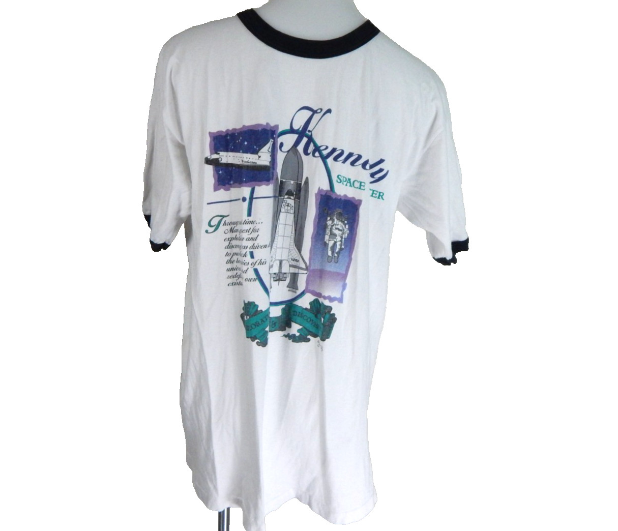 Sherry’s Best Large Tee Vtg 90’s Kennedy Space Center Exploration Discovery NASA