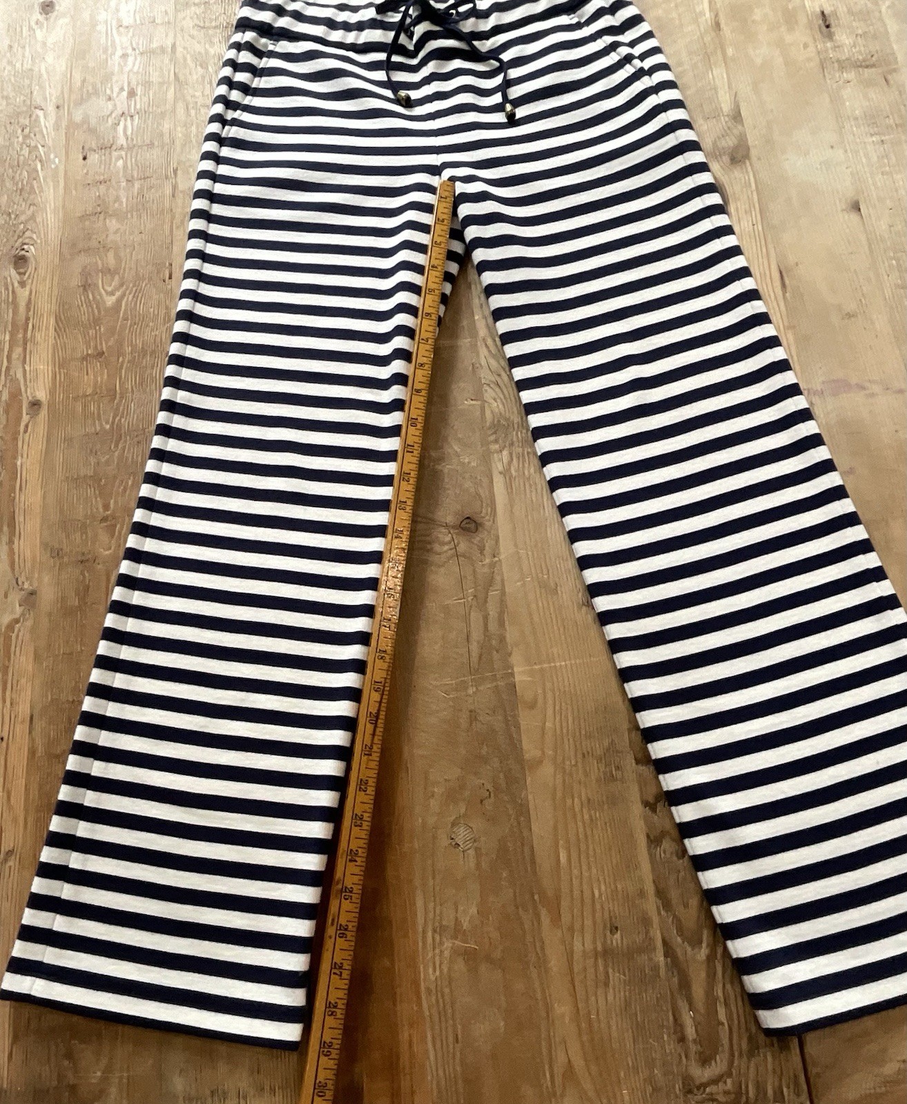 J. McLaughlin Women’s Medium Stripped Navy Blue/white Coastal Preppy Chic