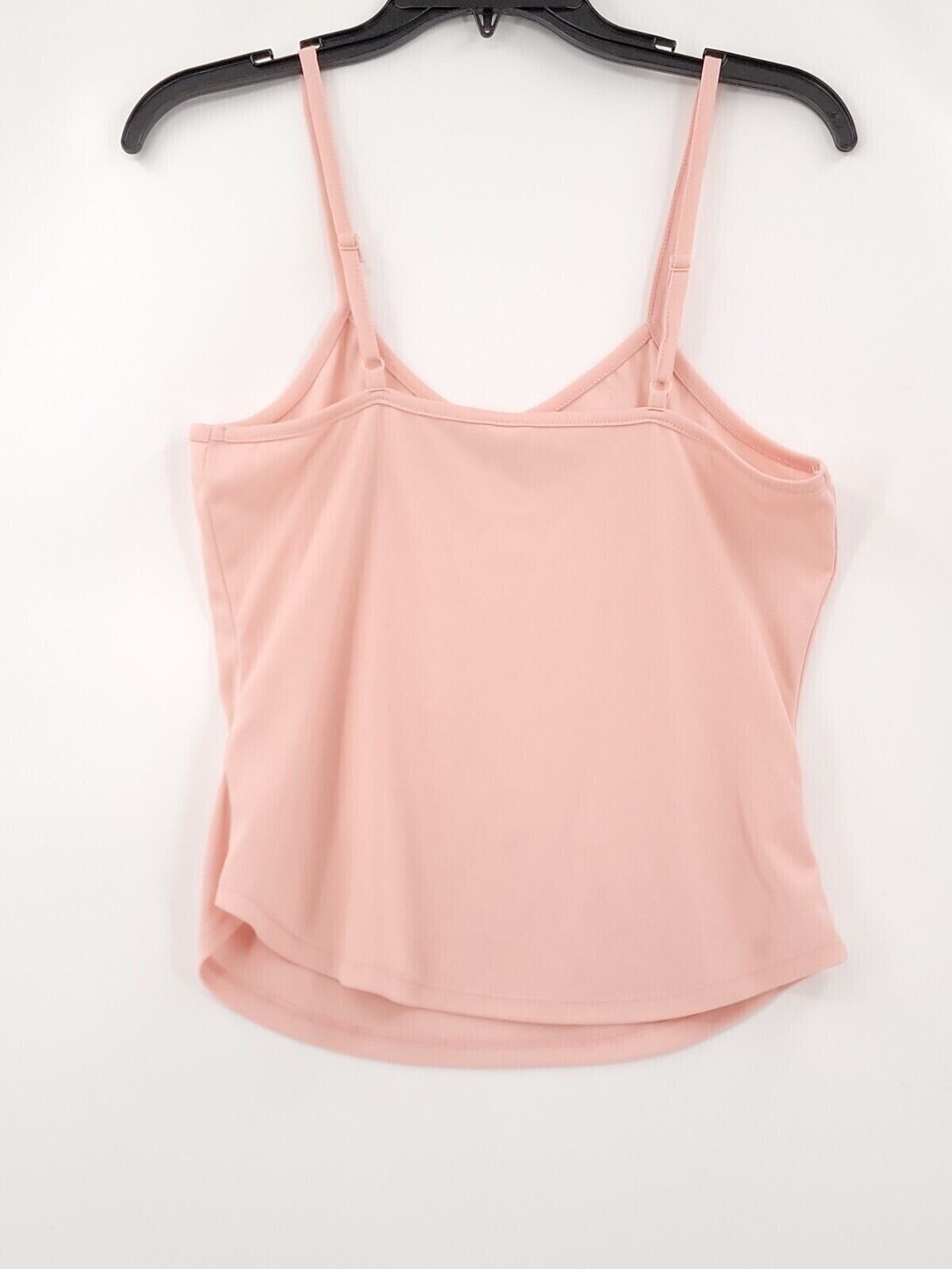 No Boundries Tank Top Junior Size Medium(7-9) Color Pink Spaghetti Straps V Neck