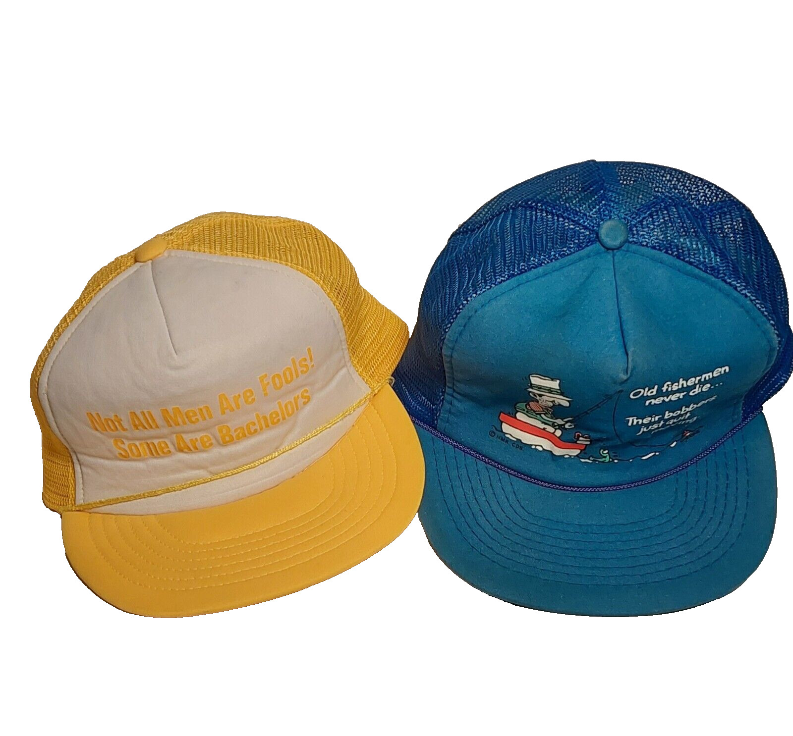 Vintage Funny Trucker Hat Snapback Men’s Humor Novelty Hat Fishing