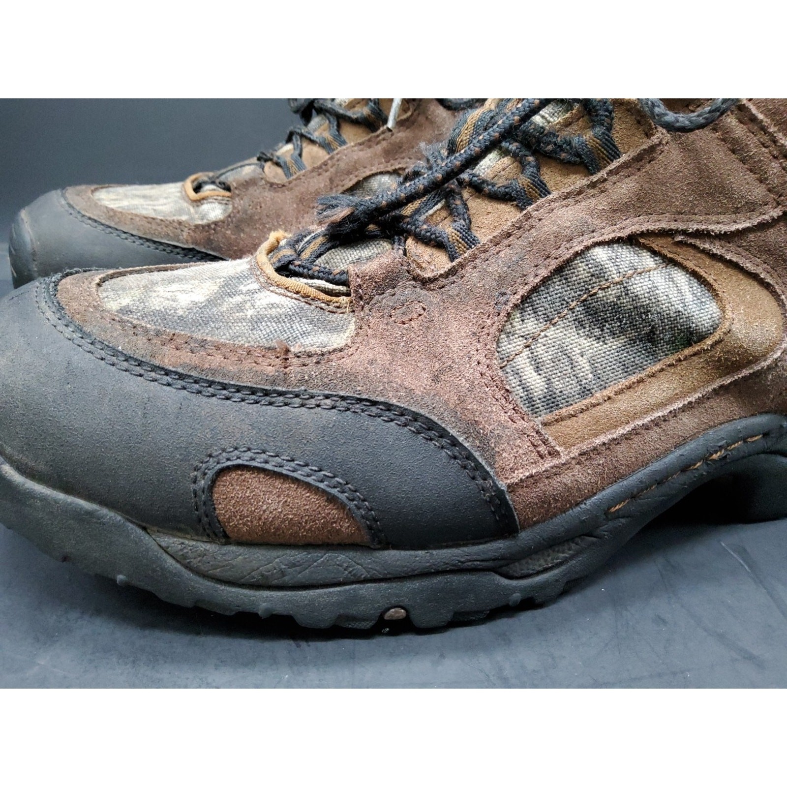 Danner 4.5 Inch Waterproof Camo Hiking Boots Men’s sz 14 Brown