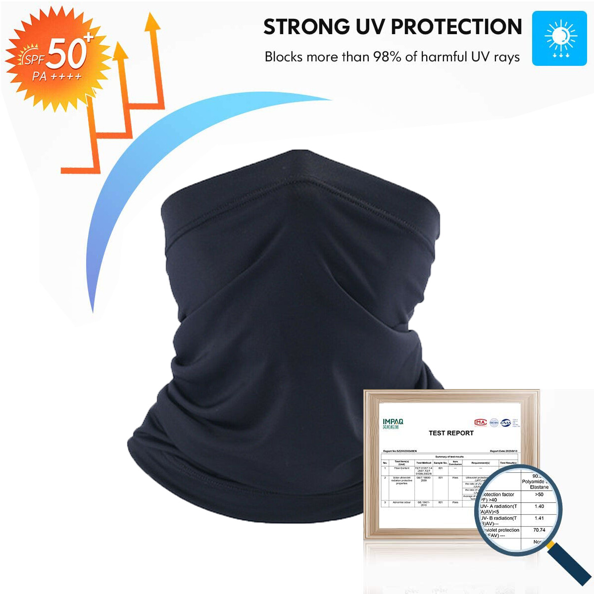 Neck Gaiter Elastic Face Mask Balaclava Bandana UV Protection Mask for Women Men