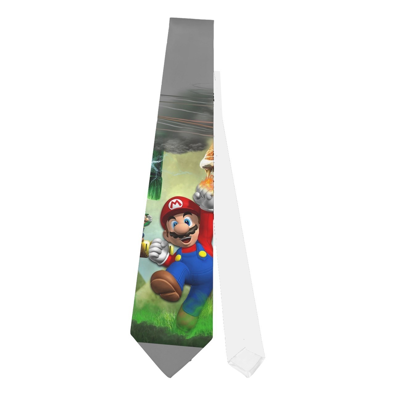 Mario grey hero cosplay necktie