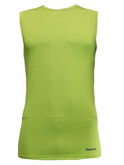 Reebok Men’s Performance Workout Tank Top Sleeveless Activewear Black, Lime S-XL