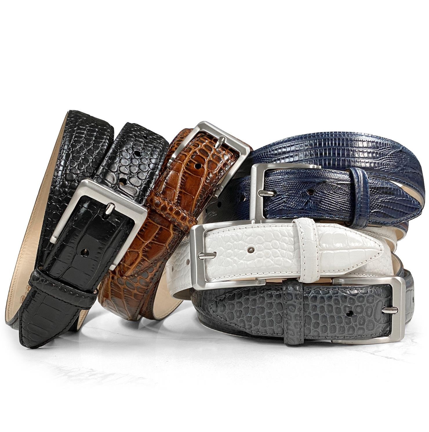Grove Dress Belt Italian Calfskin Genuine Leather Casual Belt 1-3/8″(35mm) Wide