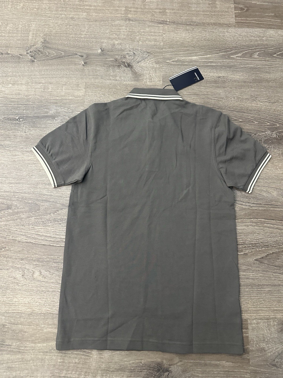 BNWT Fred Perry M3600/420 Short Sleeve Twin Tipped Polo Shirt Grey Size Small