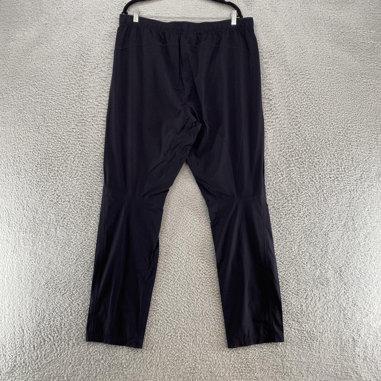 Paskho Pants Mens XL Black Nylon Stretch Travel Tech Windbreaker XL