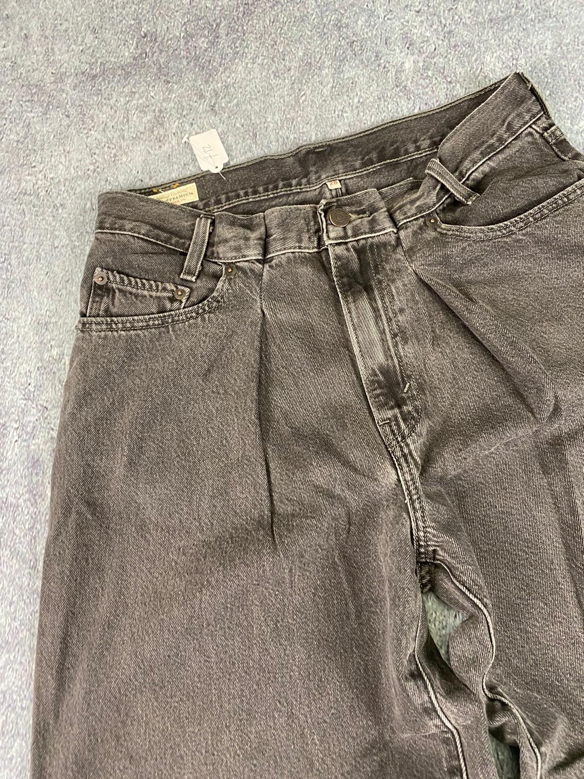 Levi’s Folded Pleated Baggy Dad Jeans Women’s W28 L32 Black Denim Pocket Zip Fly
