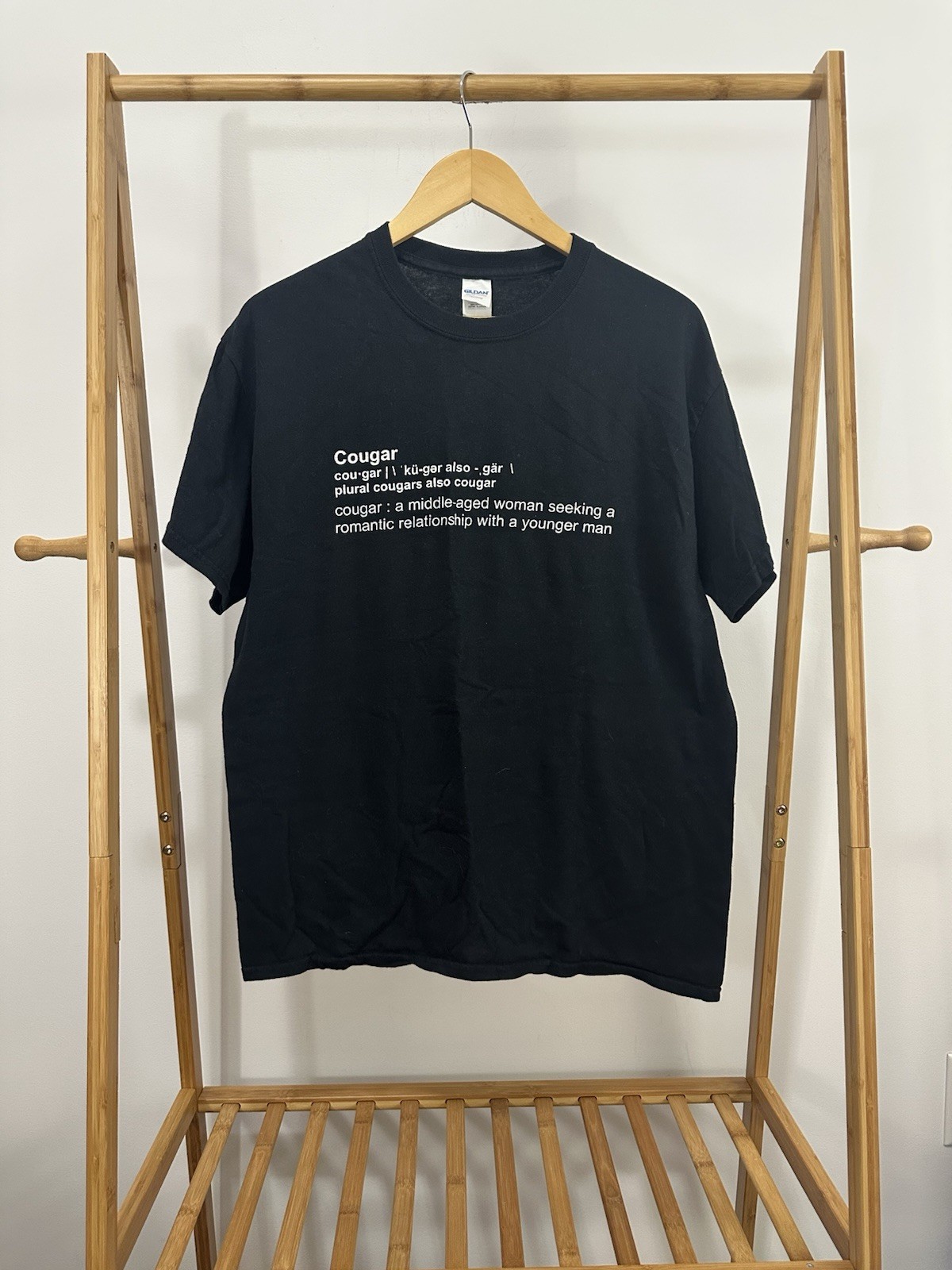 VTG Cougar Definition Dictionary Middle Age Double Sided MILF T-Shirt L