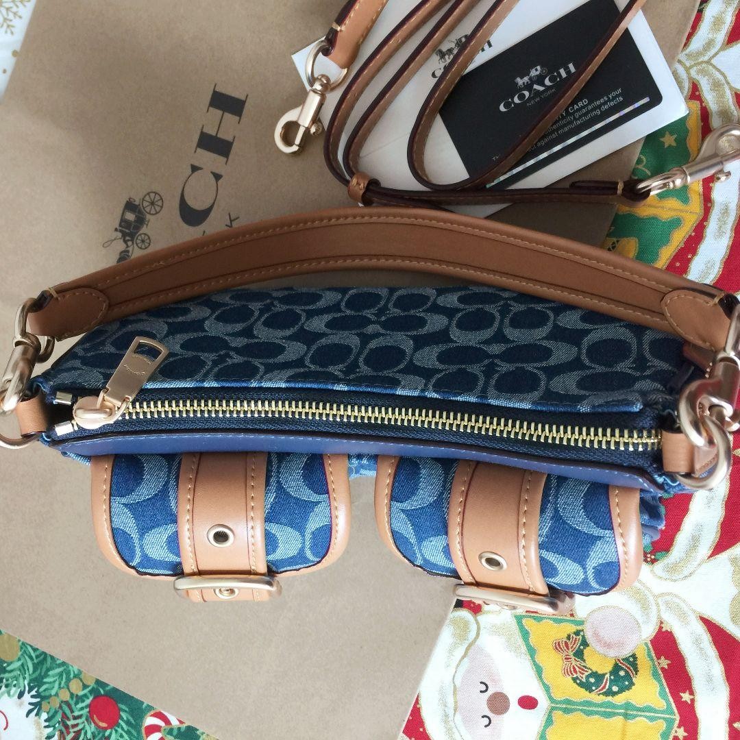COACH Ashton Baguette Bag In Signature Canvas Denim CY700