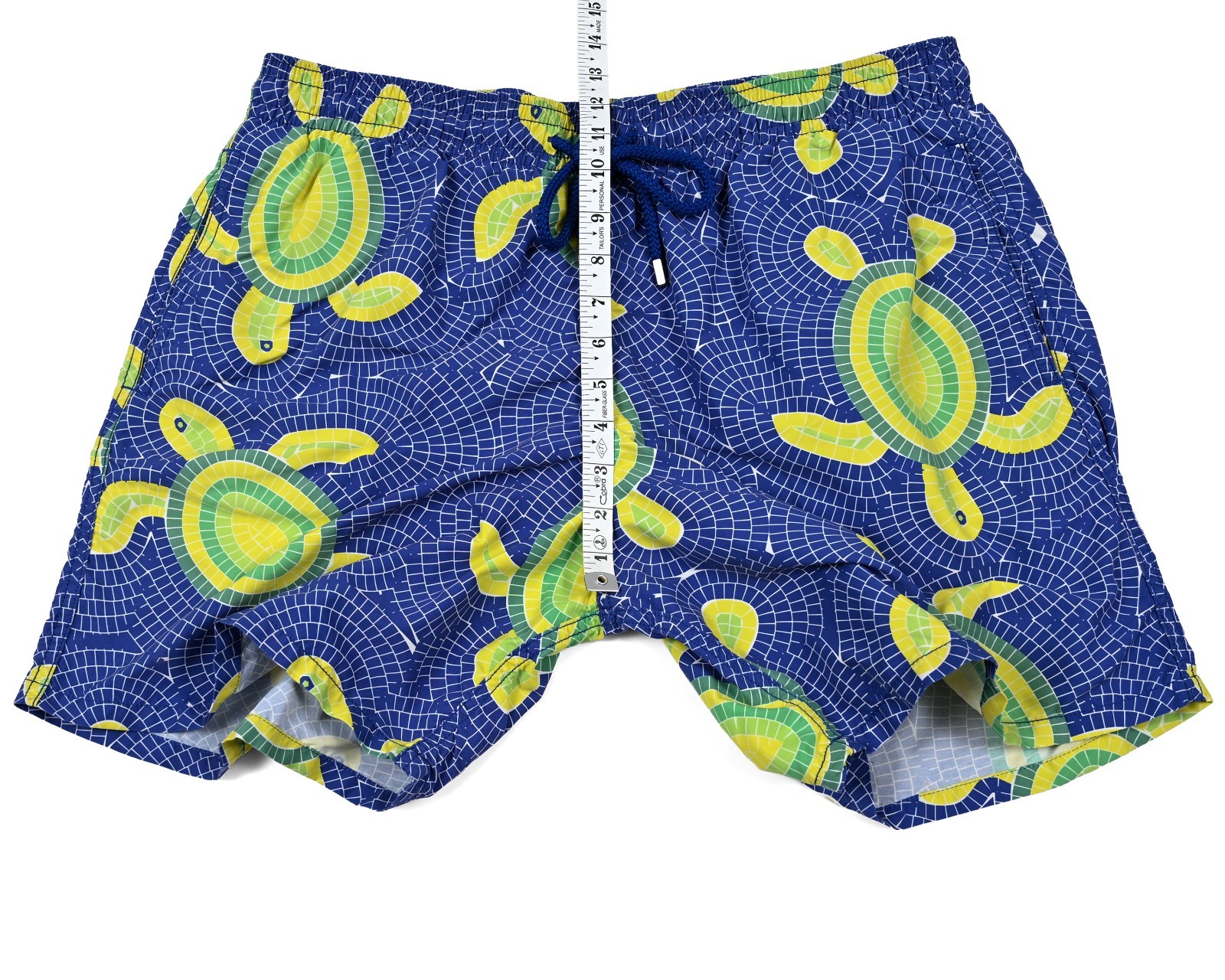 Vilebrequin Moorea Mosaic Sea Turtles Printed Swim Shorts Lined Men’s 2XL Resort