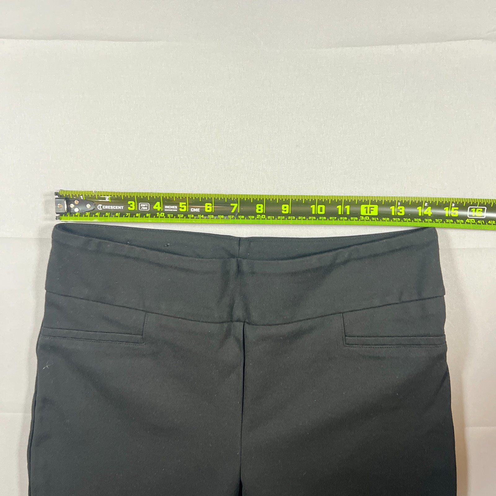 Dalia Twill Ponte Pants Womens Medium Black 4 Way Stretch Straight Leg Mid Rise