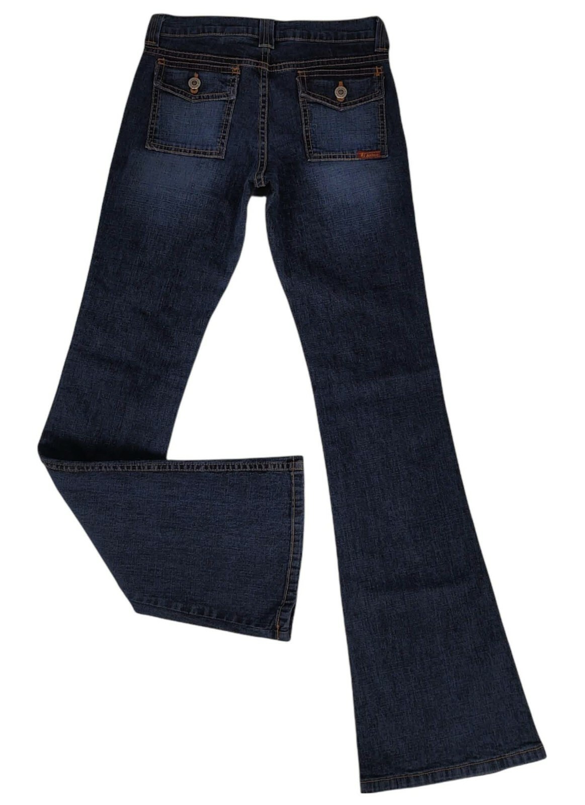 New Womans Low Rise Flare Leg Cargo Stretch Jeans Stone Washed Denim 26-30 Waist