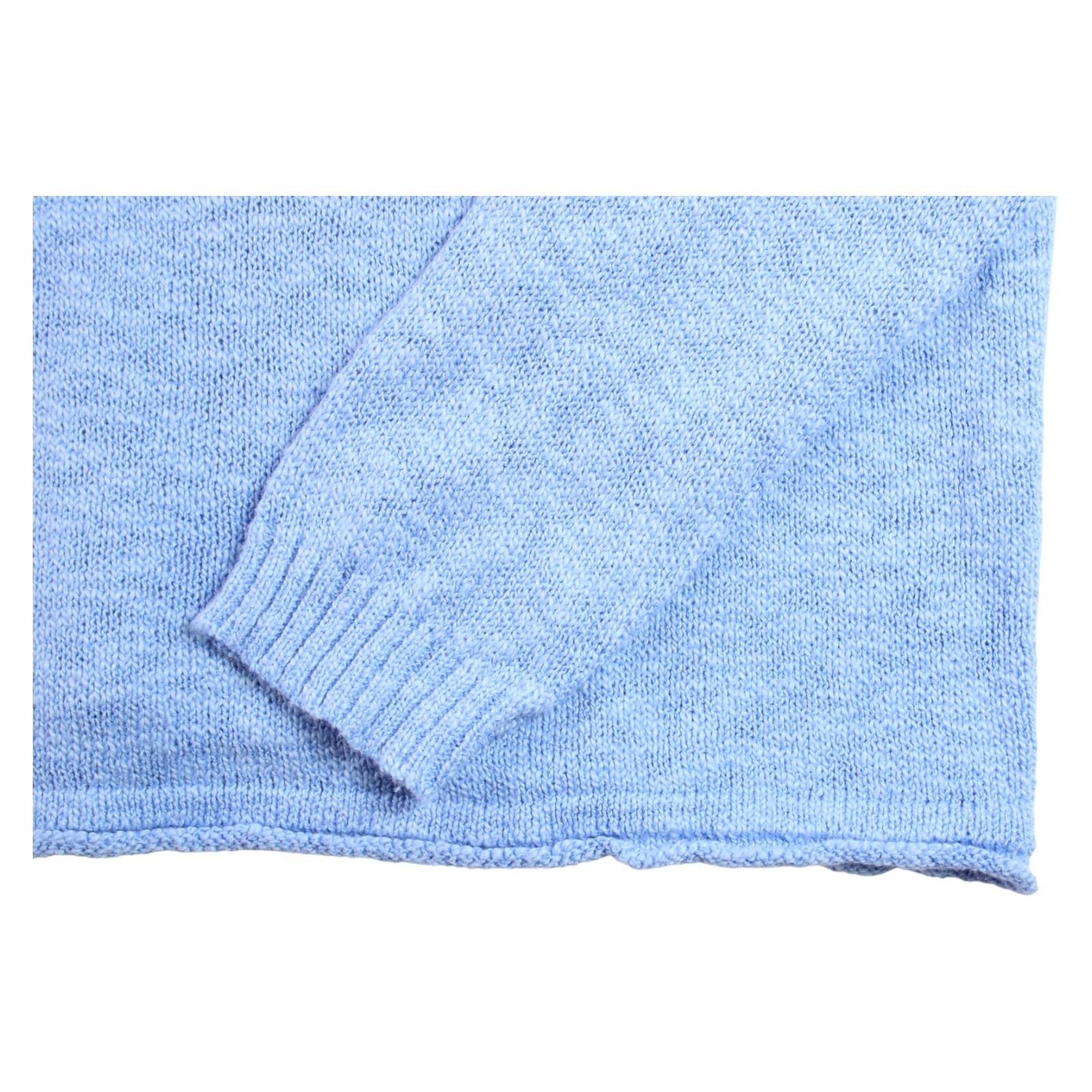 Lilly Pulitzer Sweater Womens L Blue Sun Sand Sea Cotton Crewneck Pullover $138