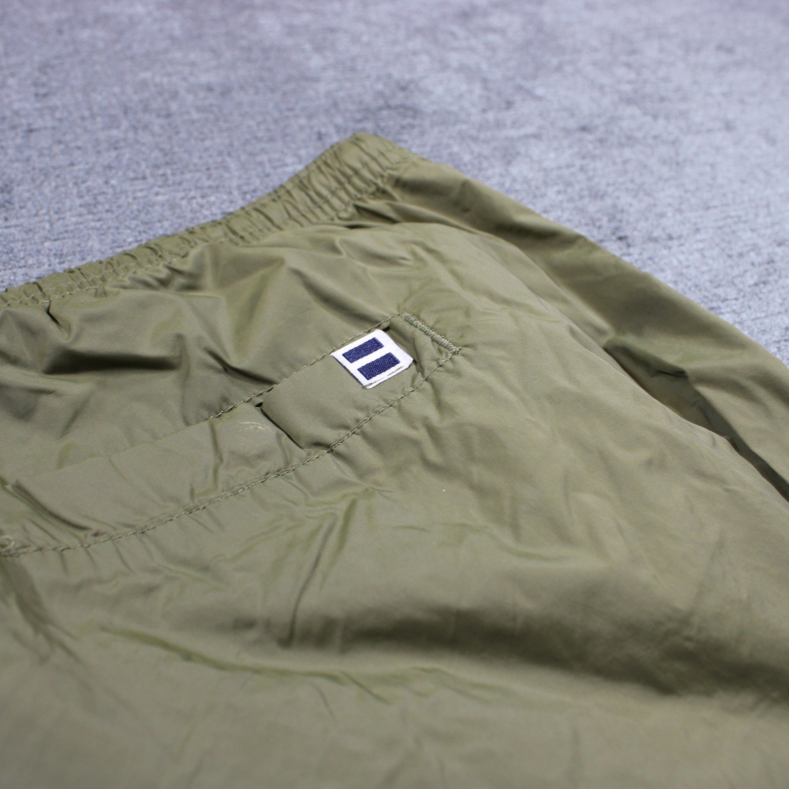 Solid & Striped Mens Swim Trunks Olive Green Mesh Lined Pockets Size XL