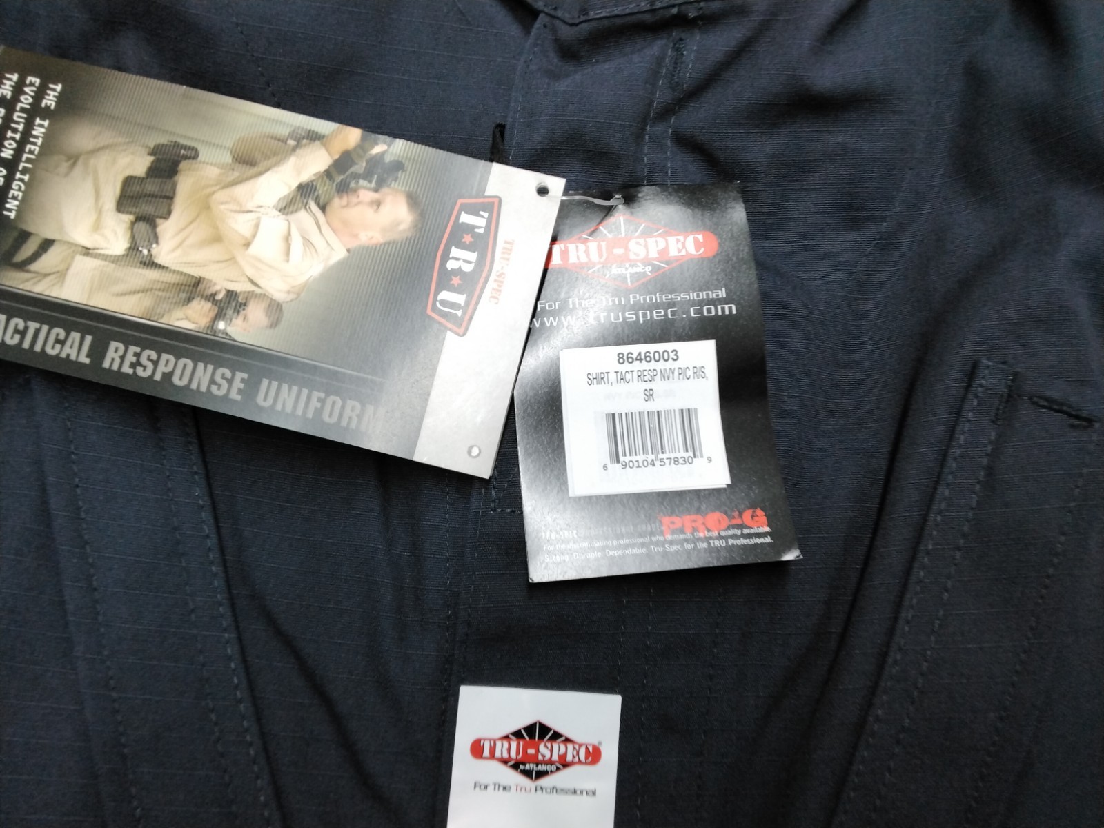 Tru-Spec Tactical Response Uniform Shirt – Navy – Poly Cotton Size Small Regular