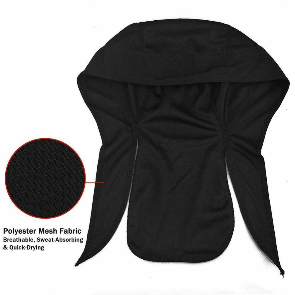 Cooling Motorcycle Wrap Biker Du Do Black Bandana Doo Rag Head Skull Cap Durag