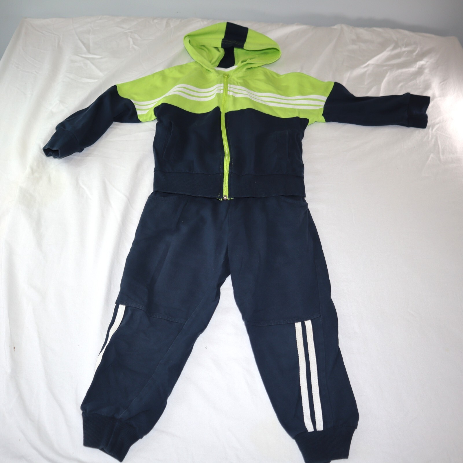 Boys Hooded Sweatshirt and Jogger Pants Set Size 4T Navy Green