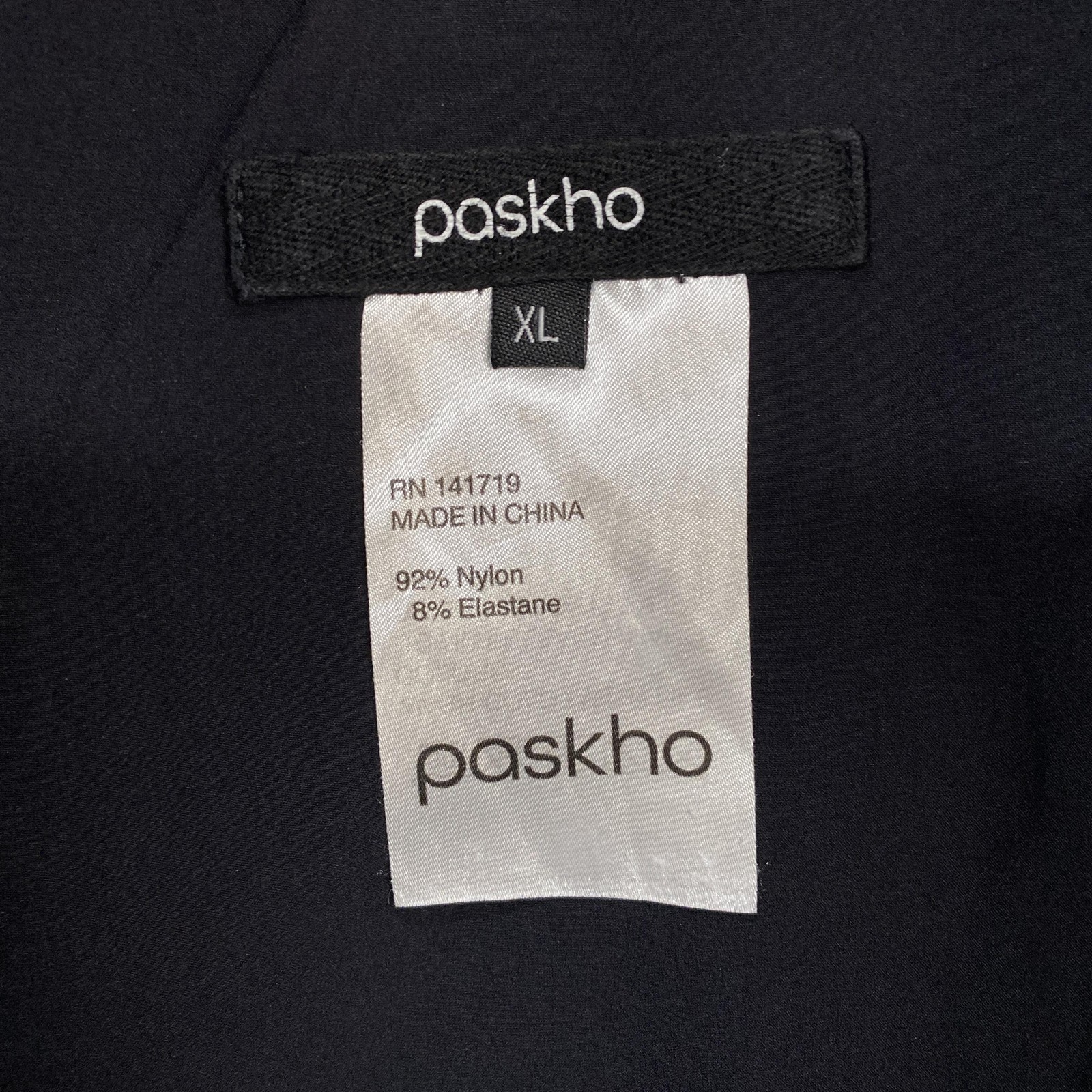 Paskho Pants Mens XL Black Nylon Stretch Travel Tech Windbreaker XL