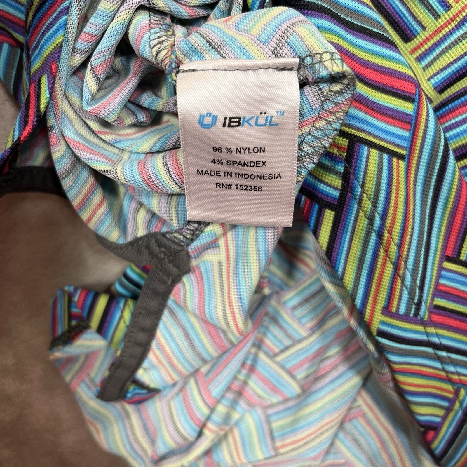 Ibkul Polo Shirt Mens M Multicolor Geometric Golf Performance Short Sleeve