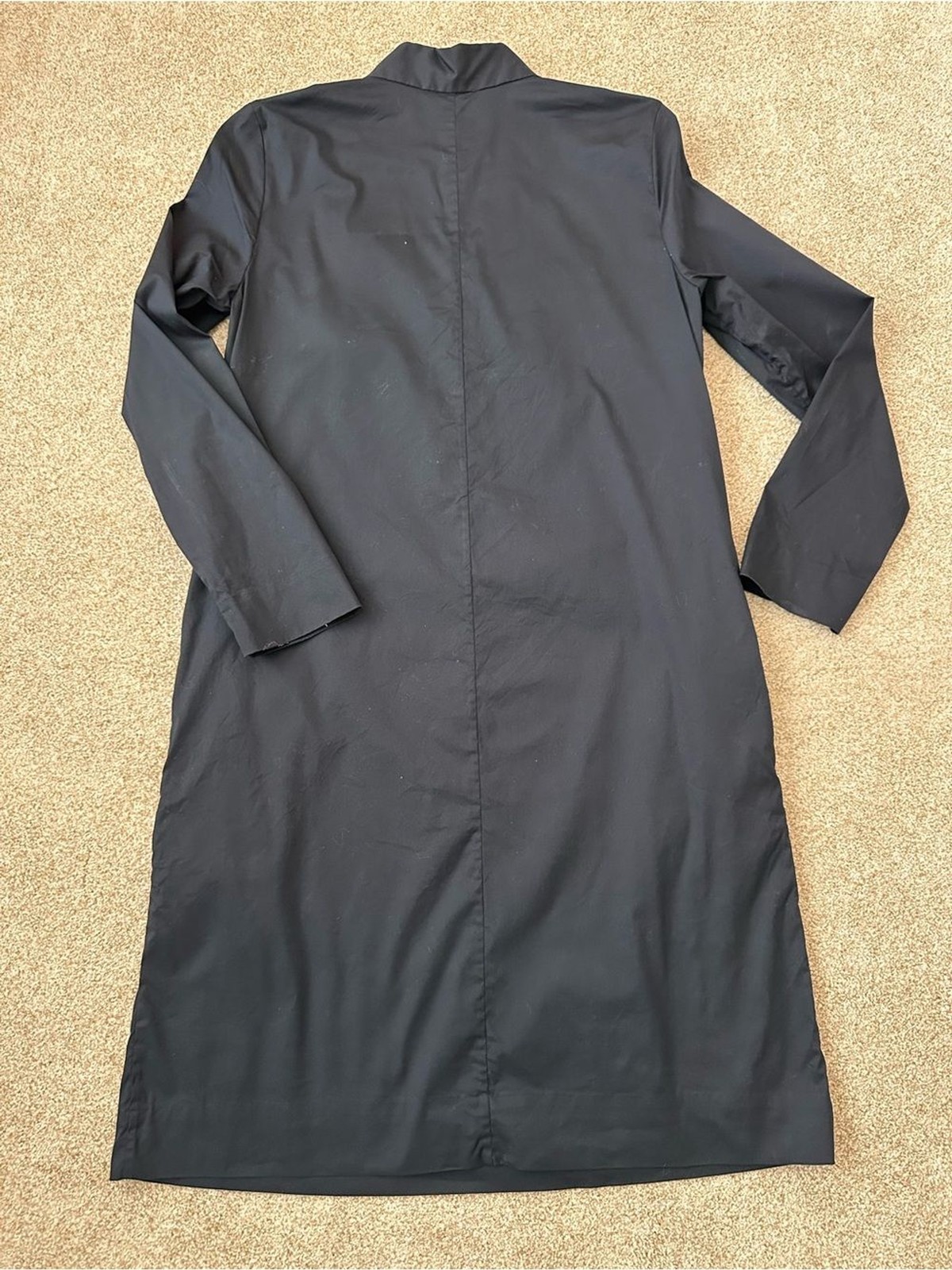COS Navy A-Line Shift Dress 3/4 Sleeve Pockets Minimalist EU 34 US 4