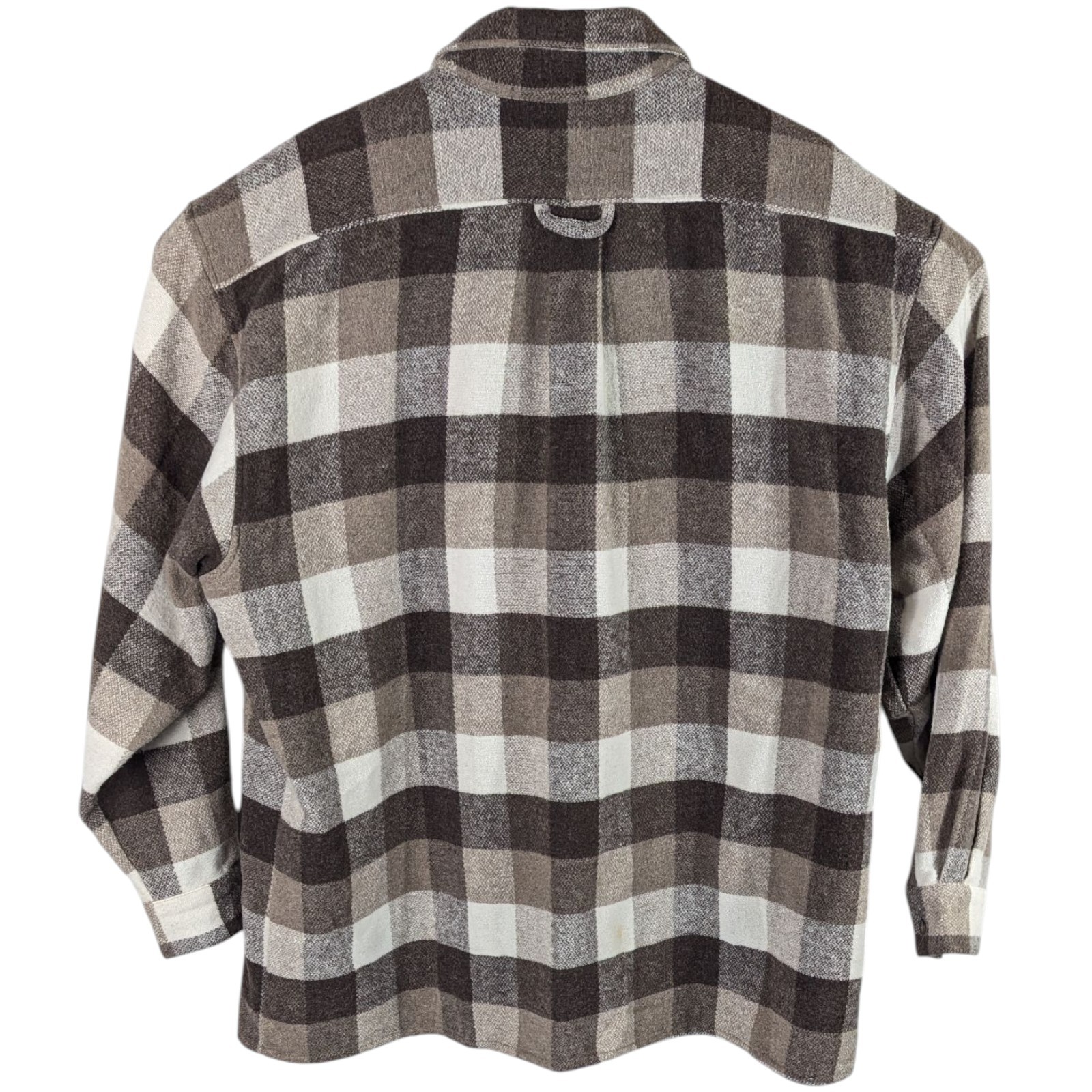 Wah Maker Wool Blend Western Jacket Plaid Coat Sz XL Brown Beige Made USA Zip