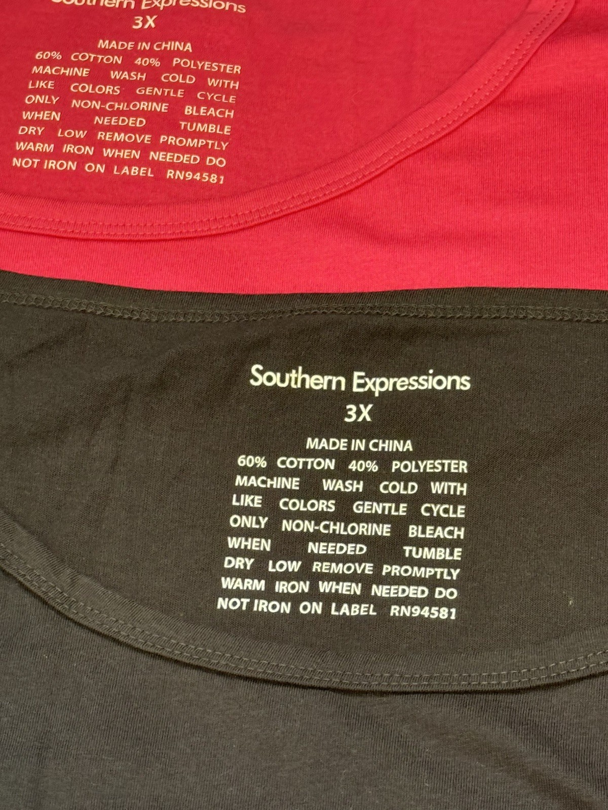 NWT Lot of (4) Women’s Plus 3X Southern Expressions Scoop Neck Short Sleeve Tees