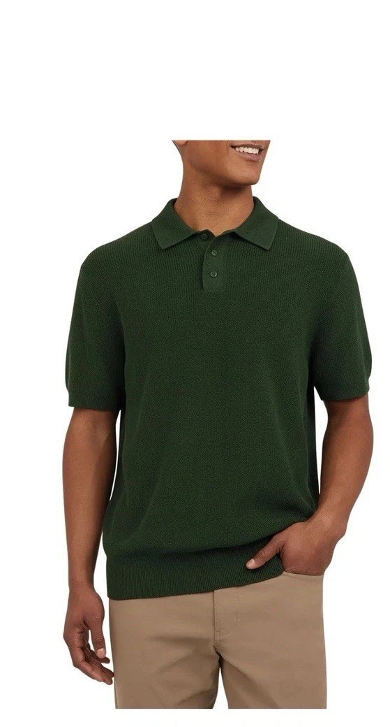 DKNY Men’s Sweater Polo Size Medium Green $89