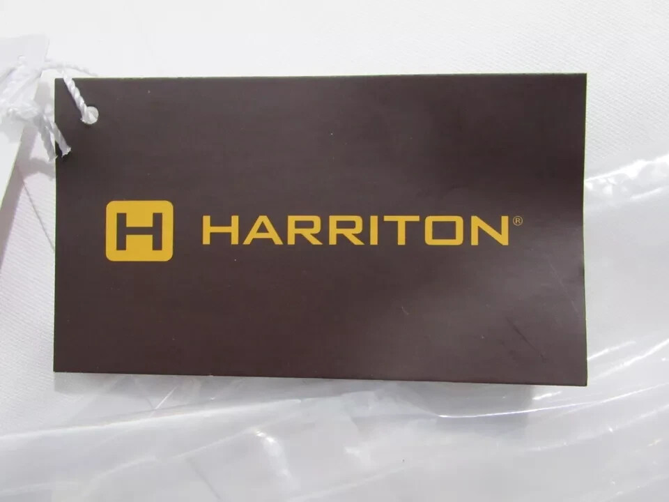 Harriton Button Down Long Sleeve Ladies Darted Oxford Shirt White Size XL