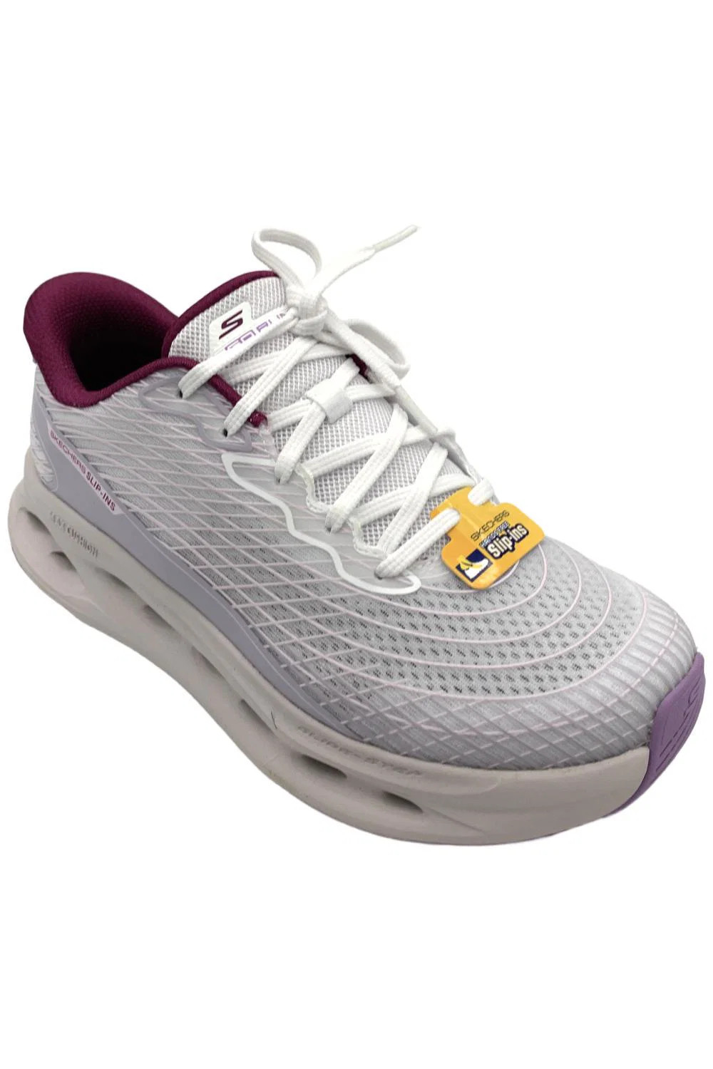 Skechers Womens Max Cushioning Glide Step Sneaker Sapphire Lavender