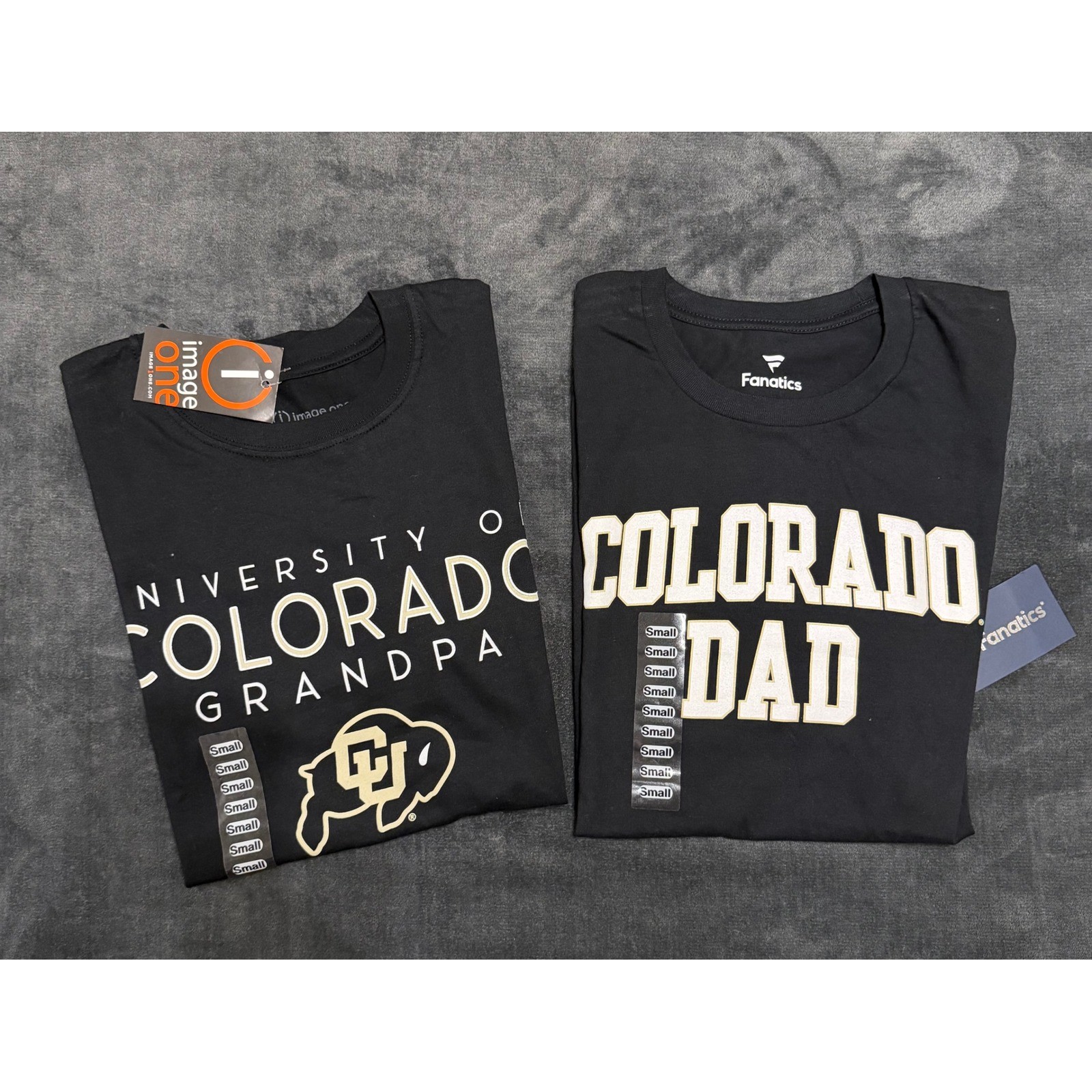 NWT University of Colorado Buffaloes Mens T-Shirt Bundle Dad Grandpa Black Small