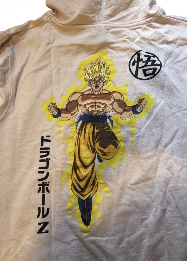 Dragon Ball Z Sweater Goku Pull Over Sweater Pink Men’s Size Large Long Sleeve