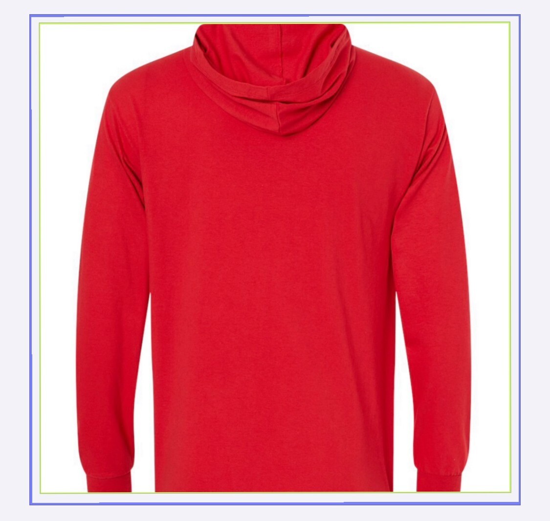 MEN HOODED T SHIRT LIGHT WEIGHT OUT DOOR WORK HOODIE LONG SLEEVE ACTIVE T-SHIRT
