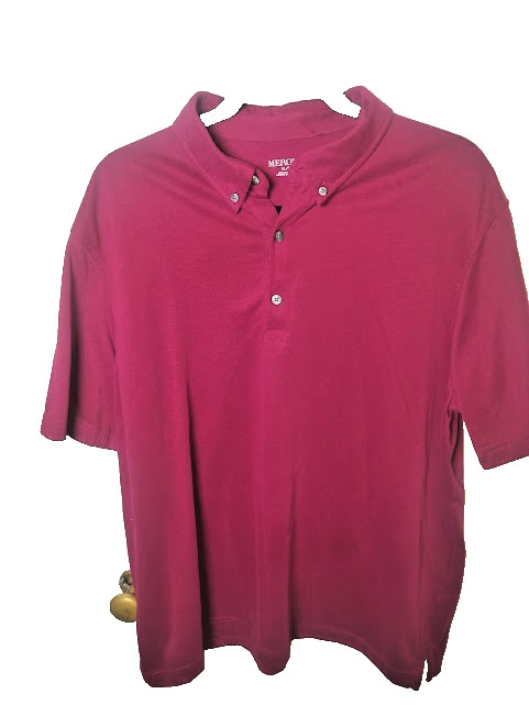 Merona Men’s Polo Shirt XL Red Cotton/Polyester Blend
