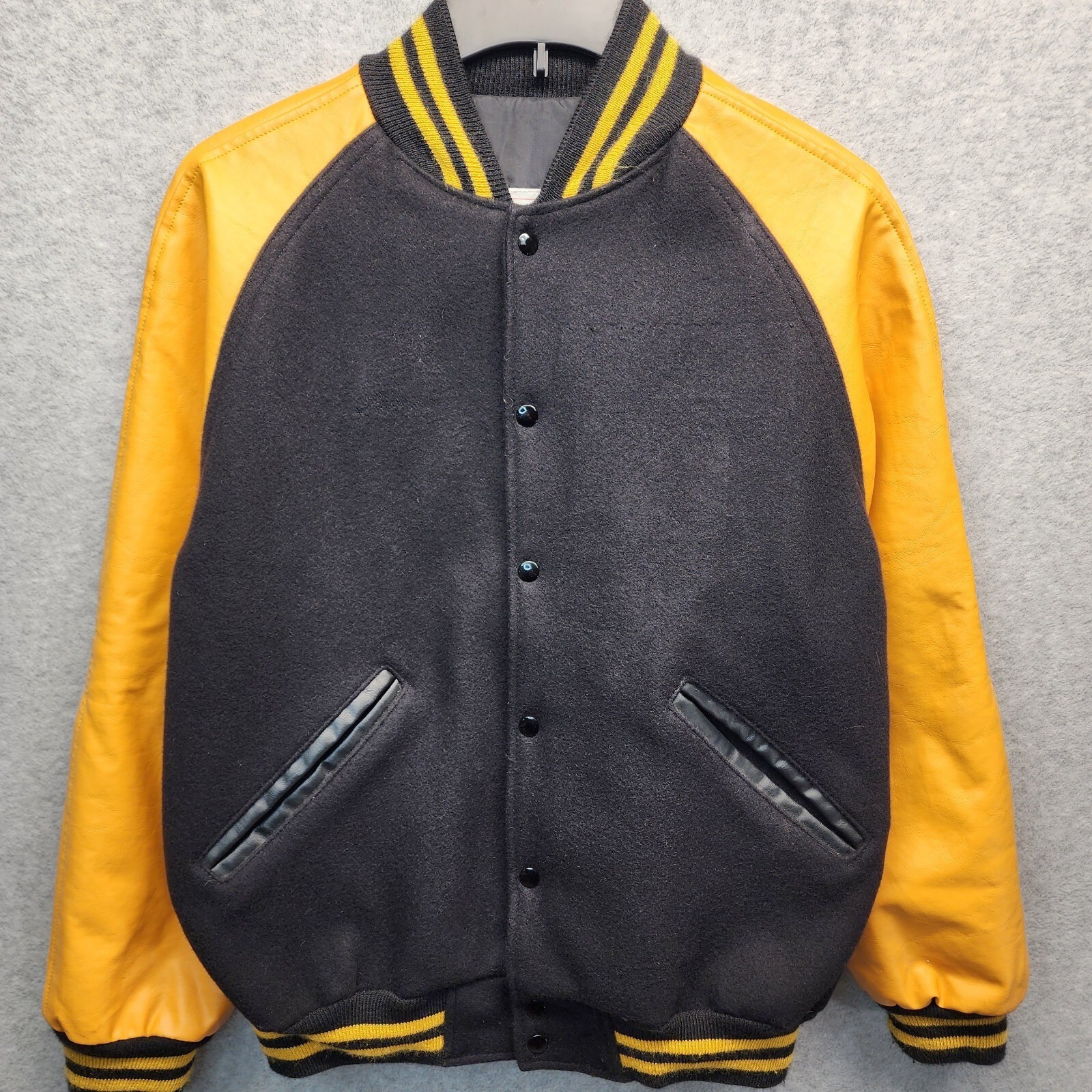 Matts Jackets Letterman Varsity Jacket Wool Body Naugalite Sleeves Vintage USA