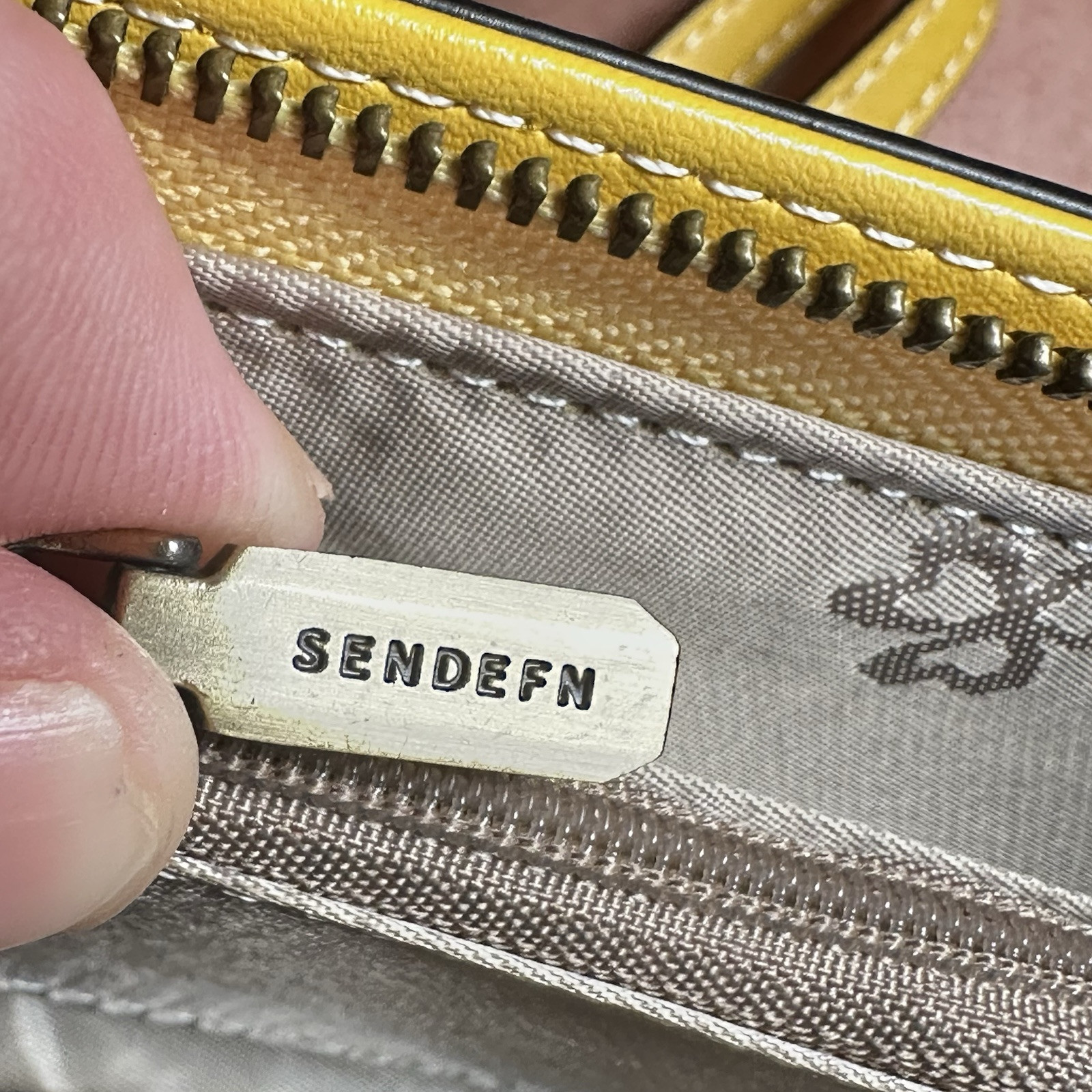 Yellow Sendefn Wallet Holds 26 Cards With Strap Zipper Pouch Cash Slots