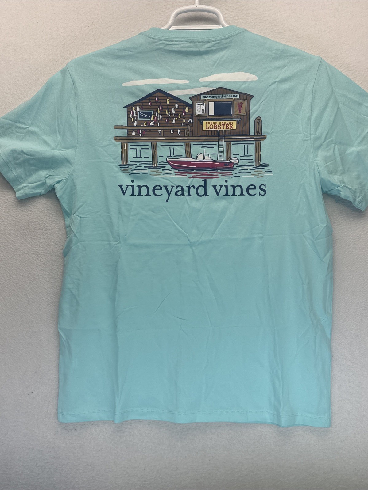 Vineyard Vines Men’s Medium Dockside Lobster Island Paradise Short Sleeve NWT