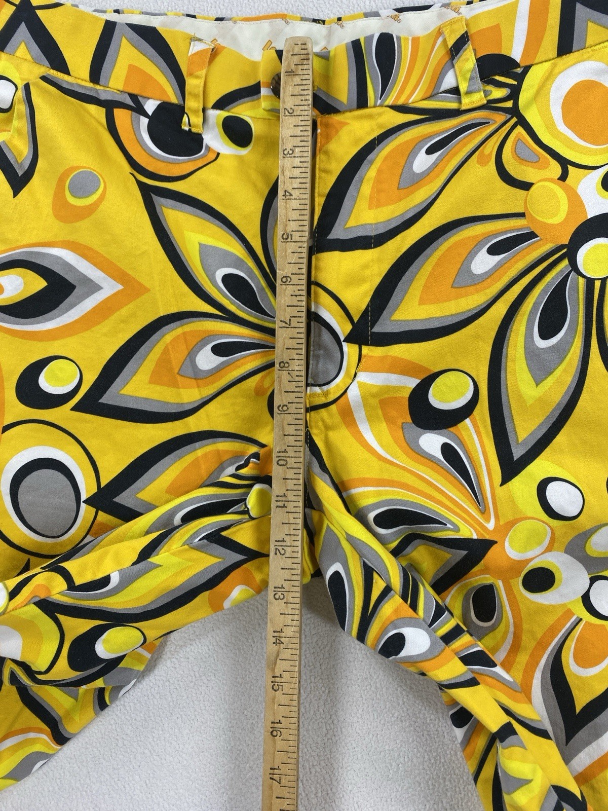 Loudmouth Golf Chino Shorts Men’s 38×10 Yellow Outdoor Stretch Performance