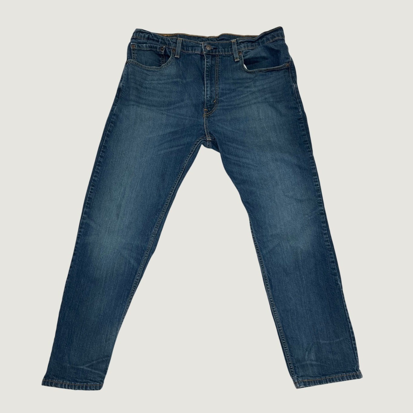 Levis 502 Regular Taper Jeans Mens 34×29 Medium Wash Blue Denim Pants