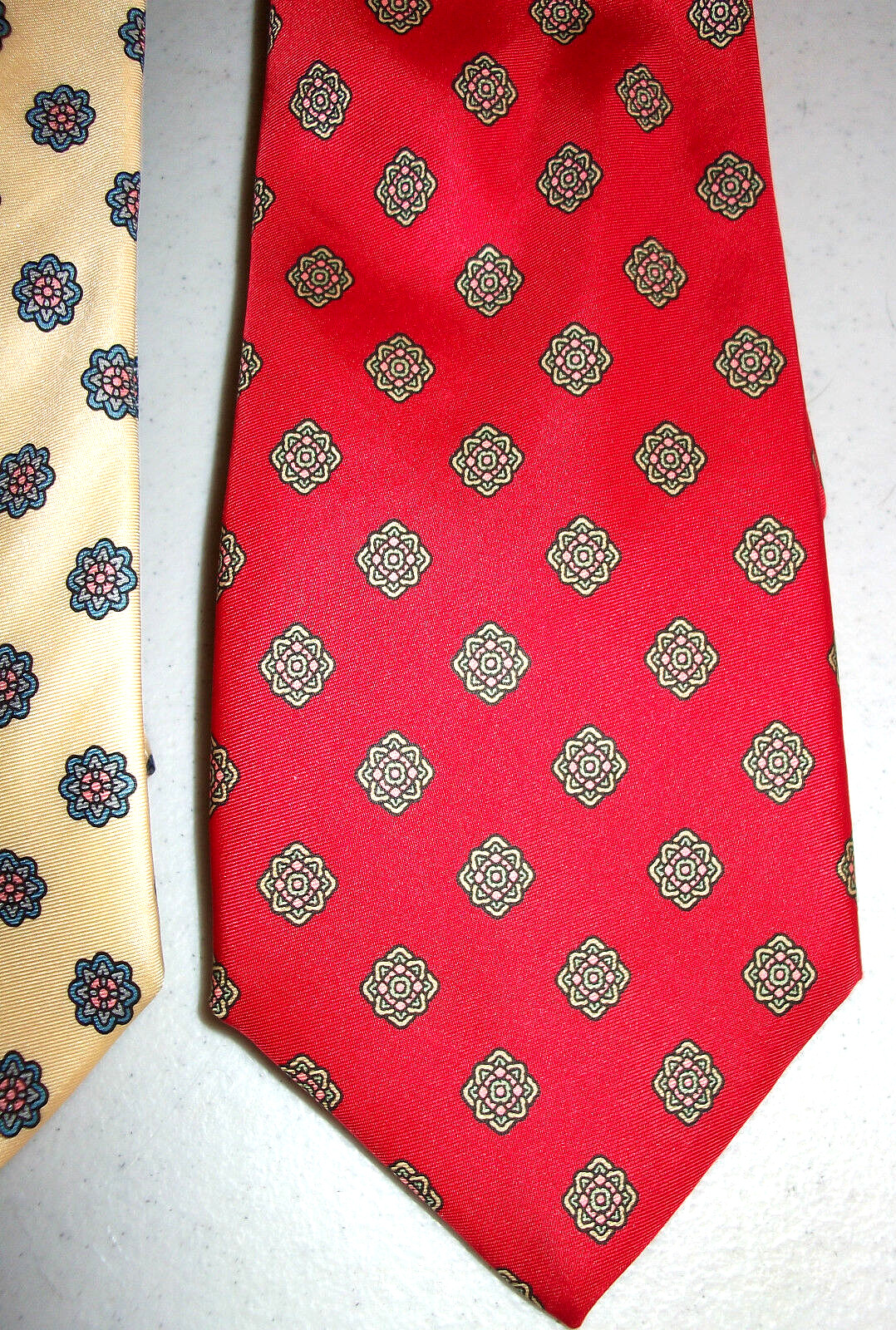 4 PIERRE CARDIN Silk NECKTIES Multi-Color Classic (57-60 in) 3 Paisley 1 Floral