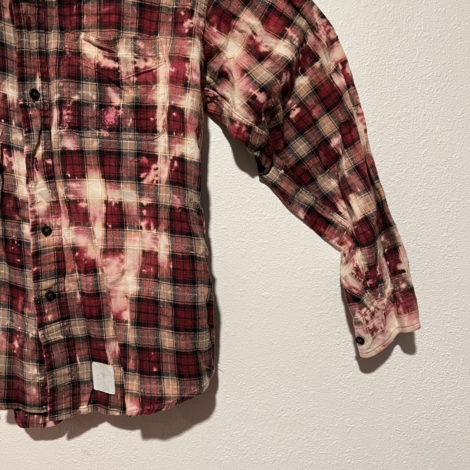 Two Gypsea Souls x Jimi Hendrix Upcycled Flannel Distressed & Bleached Band A5