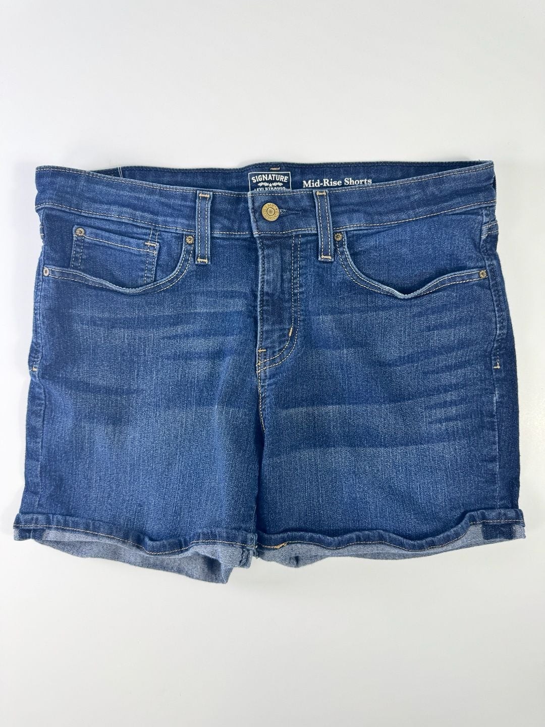 Signature by Levi Strauss & Co. Gold Label Women’s Mid-Rise Cuffed Denim Shorts